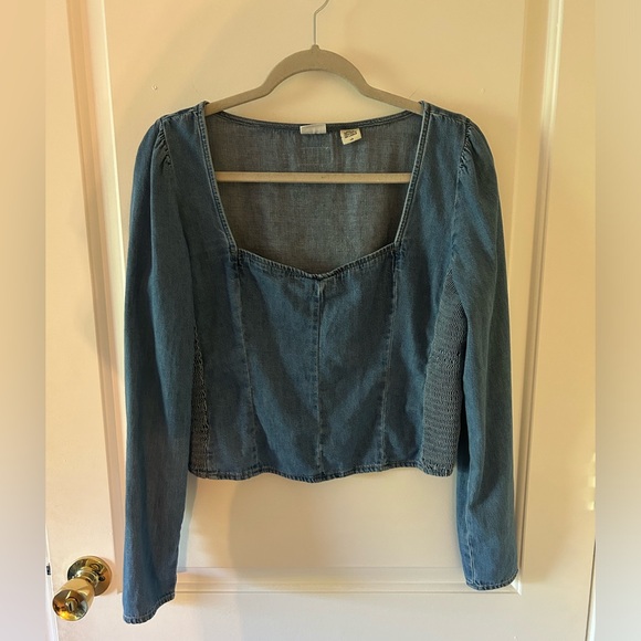 Levi’s Ophelia Denim Corset Blouse - Picture 5 of 9